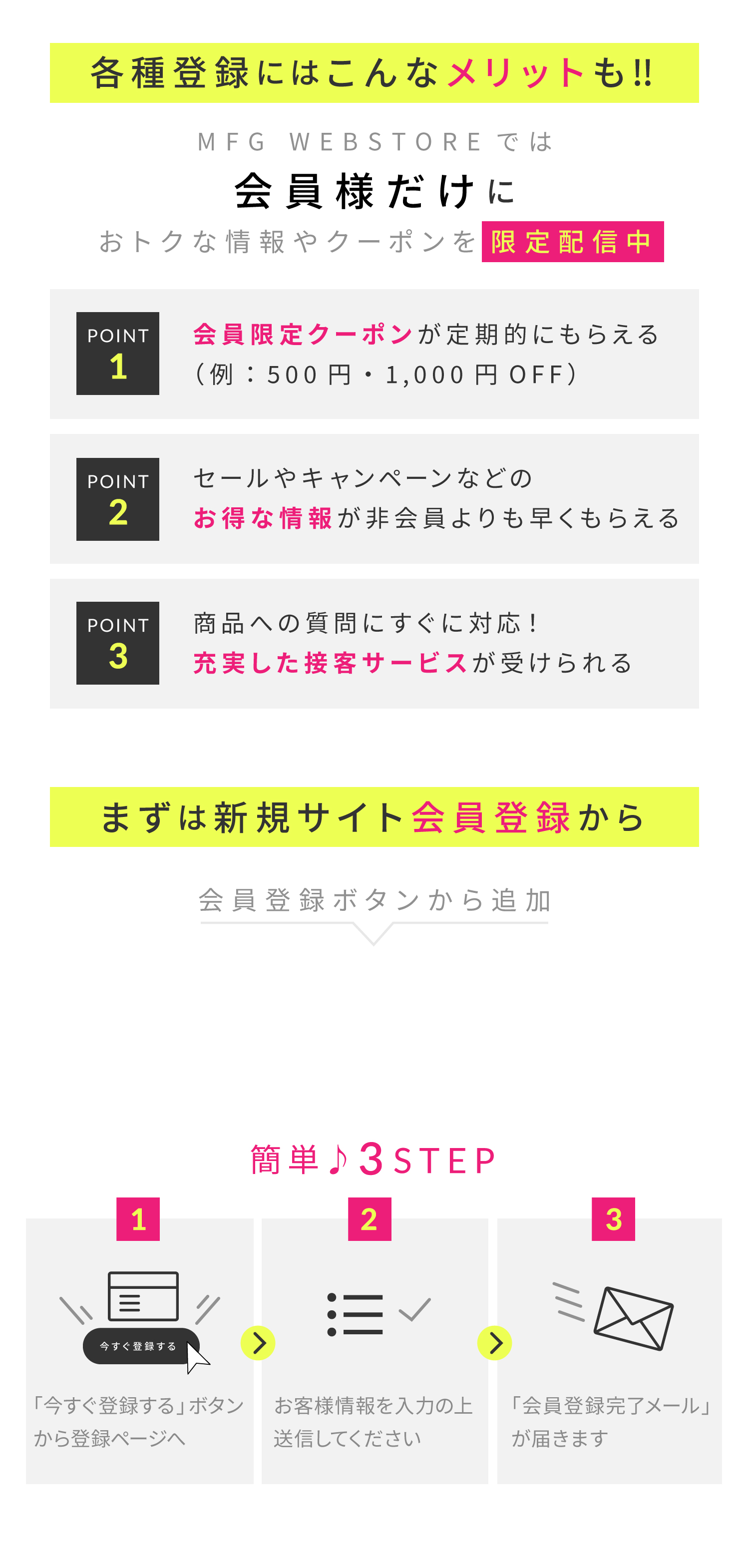 各種登録にはこんなメリットも！