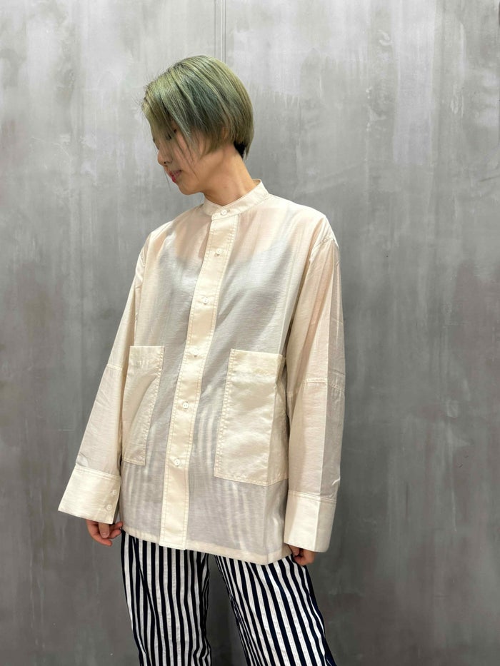 ANTHOM(アントム)|ナイロンテンセルポケットブラウス|A25512