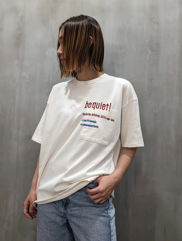 beautiful people(ビューティフルピープル)|suvin compact jersey typography T-shirts|1445310042