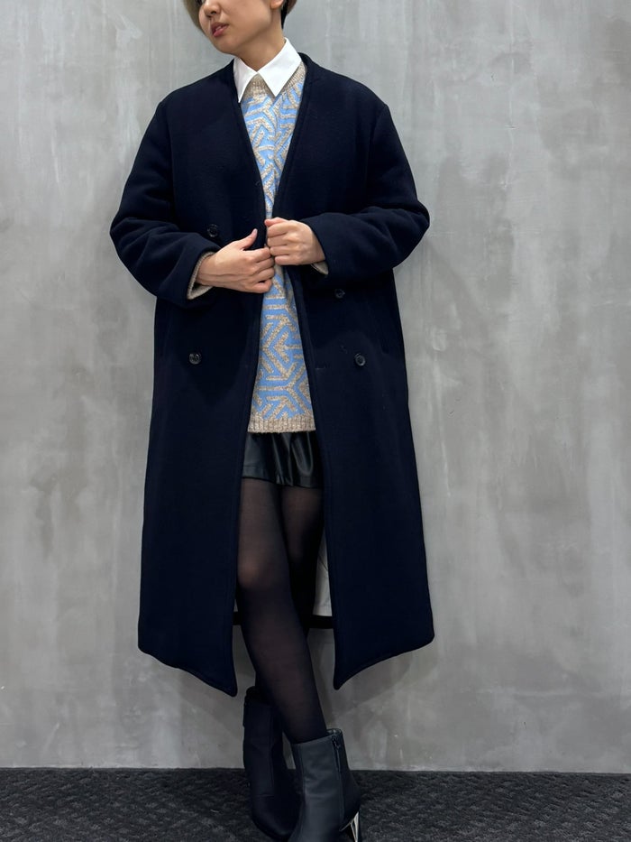 near.nippon(ニアーニッポン)|パイルメルトン ロングコート|744-2425