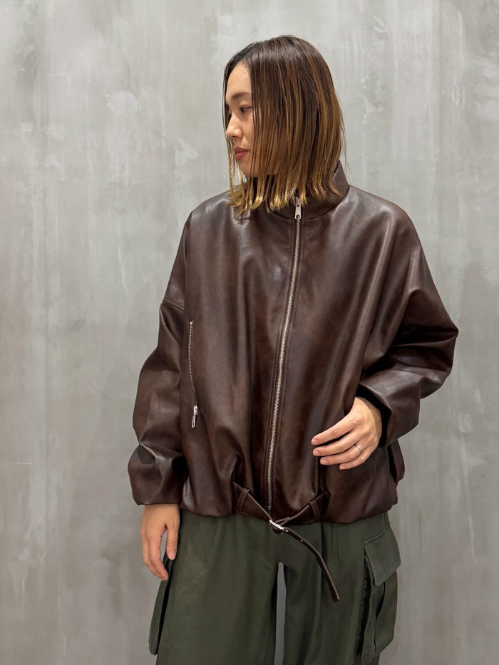 【20%OFFセール】MARGAUX VINTAGE(マルゴーヴィンテージ)|Fake Leather Jacket|MG JK-24106-A