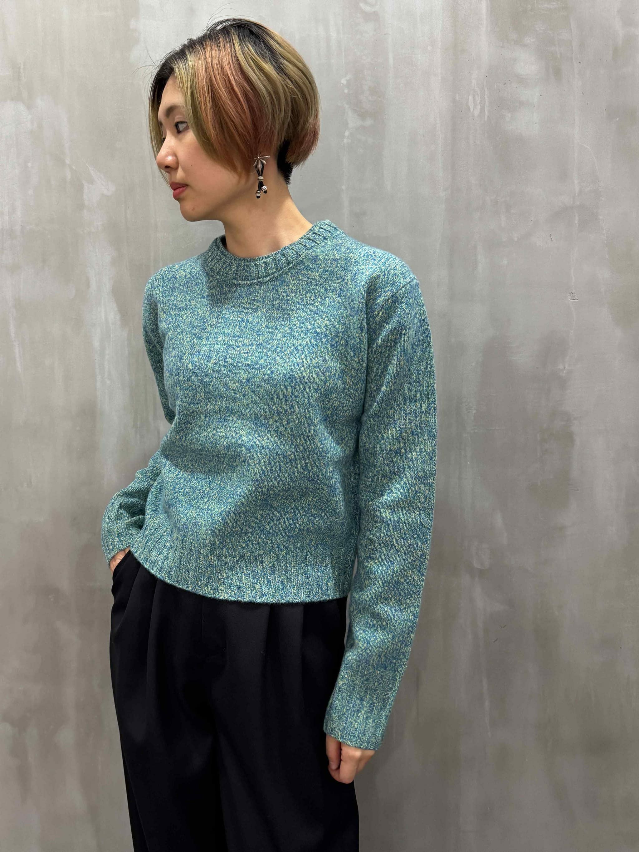 ASTRAET（アストラット）｜3G ミックス クルーネックニット｜5413-199