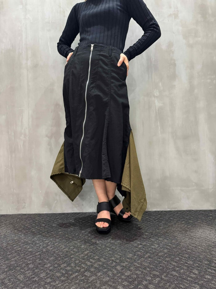 beautiful people(ビューティフルピープル)|double-end tropical wool flare skirt|1525107032