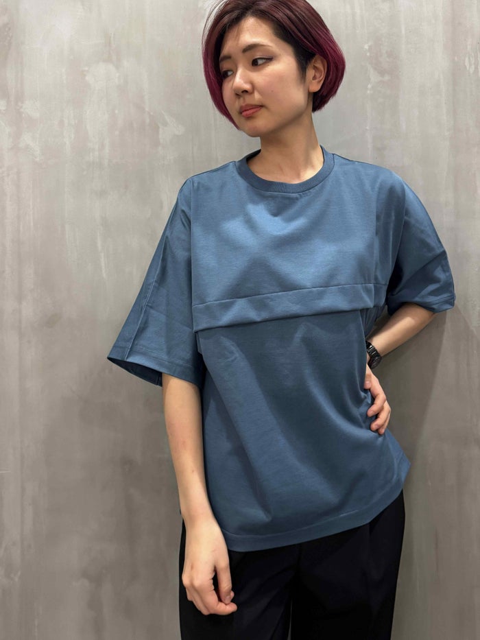 SIWALY fluid(シワリーフルイド)|Tucked Line T-shirt|525120