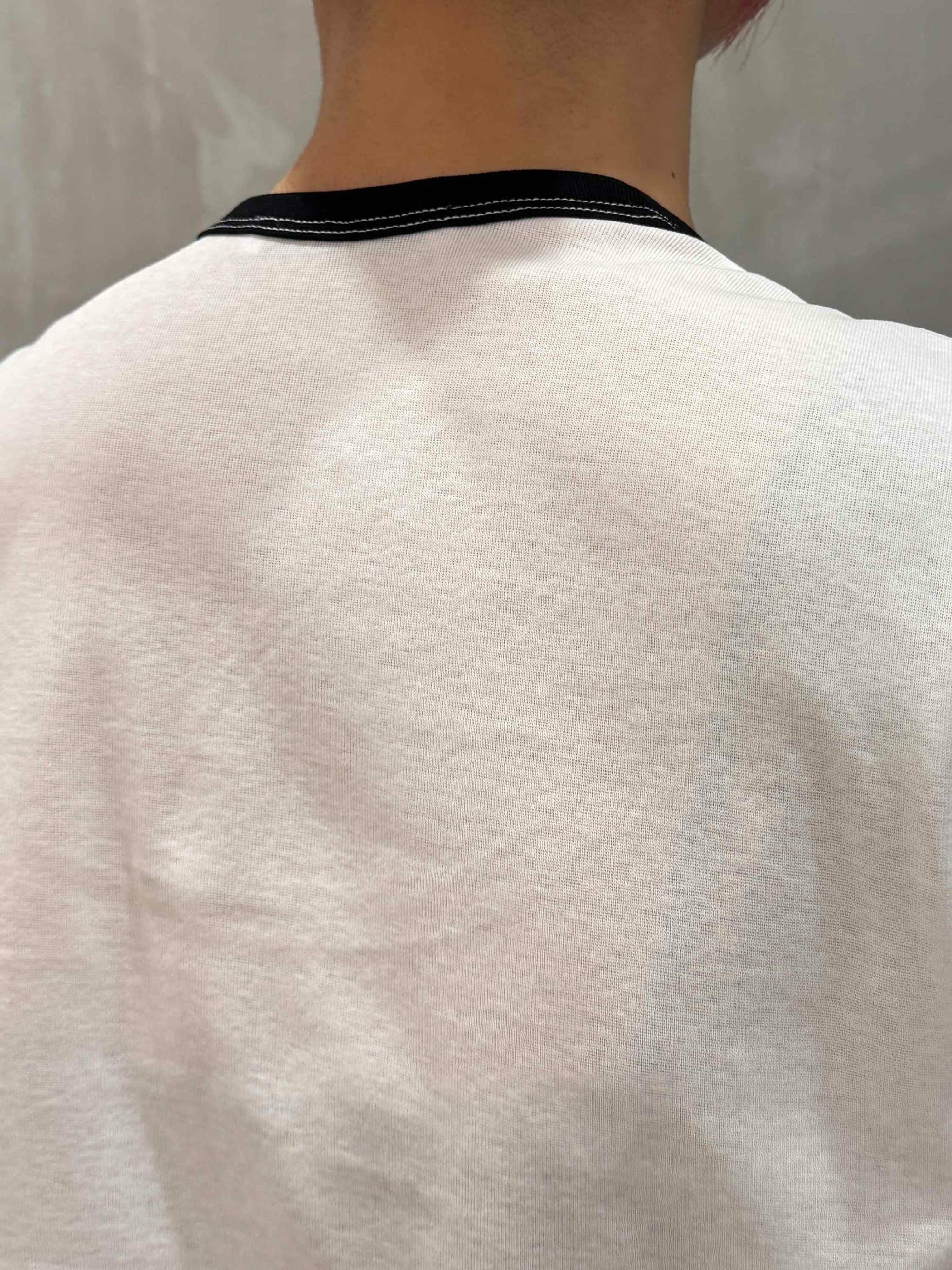 ASTRAET（アストラット）｜コットン フライス トリム UネックTシャツ