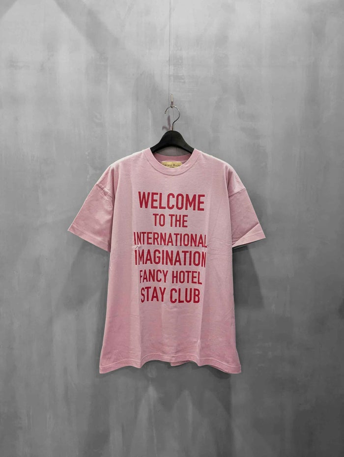 THOMAS MAGPIE(トーマスマグパイ)|40/2 Cotton Plain BIG T-shirt 『WELCOME TO THE FANCY HOTEL STAY CLUB』|2252876