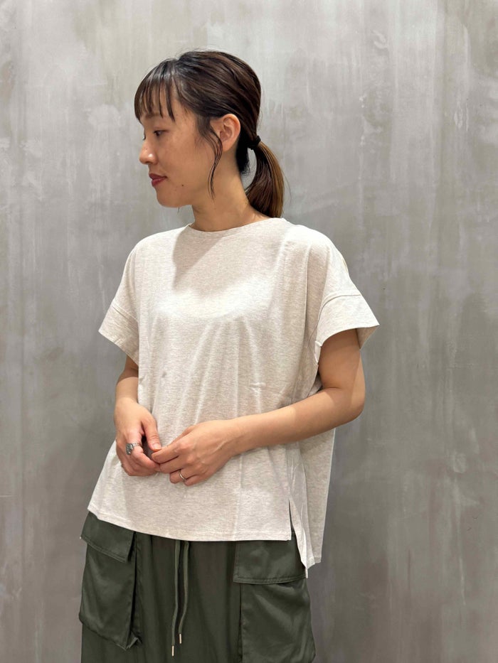 【20%OFFセール】trois(トロワ)|クラシック天竺ドロップスリーブプルオーバー|T251-82040