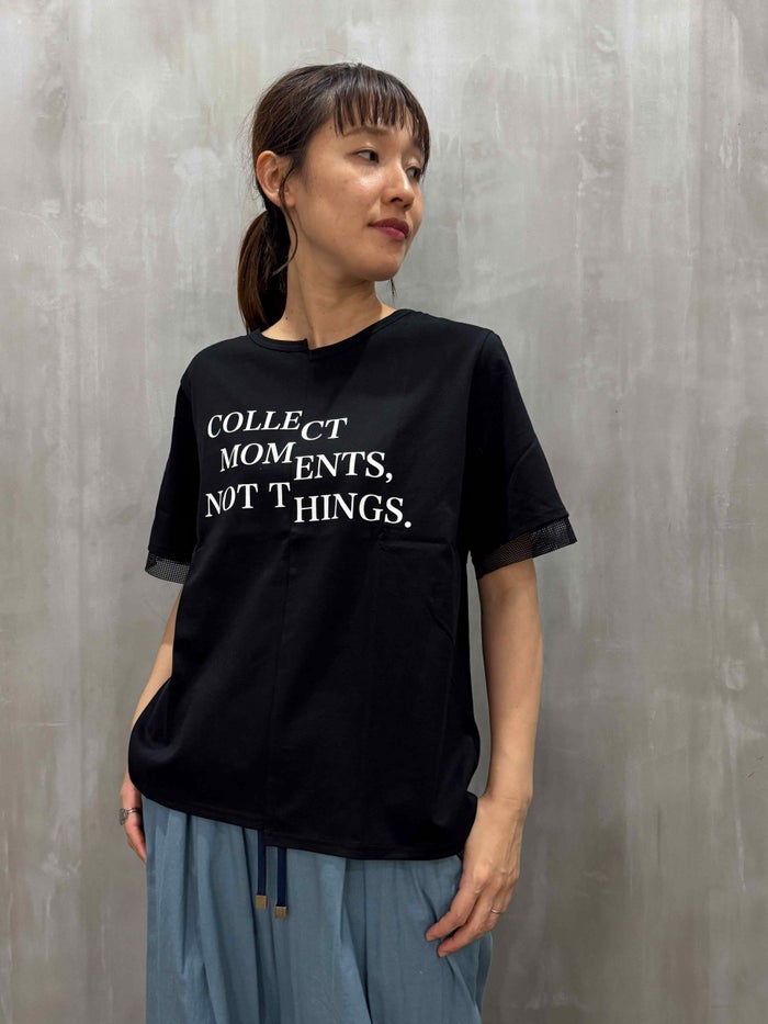 【20%OFFセール】trois(トロワ)|天竺×メッシュロゴプリントプルオーバー|T251-82069