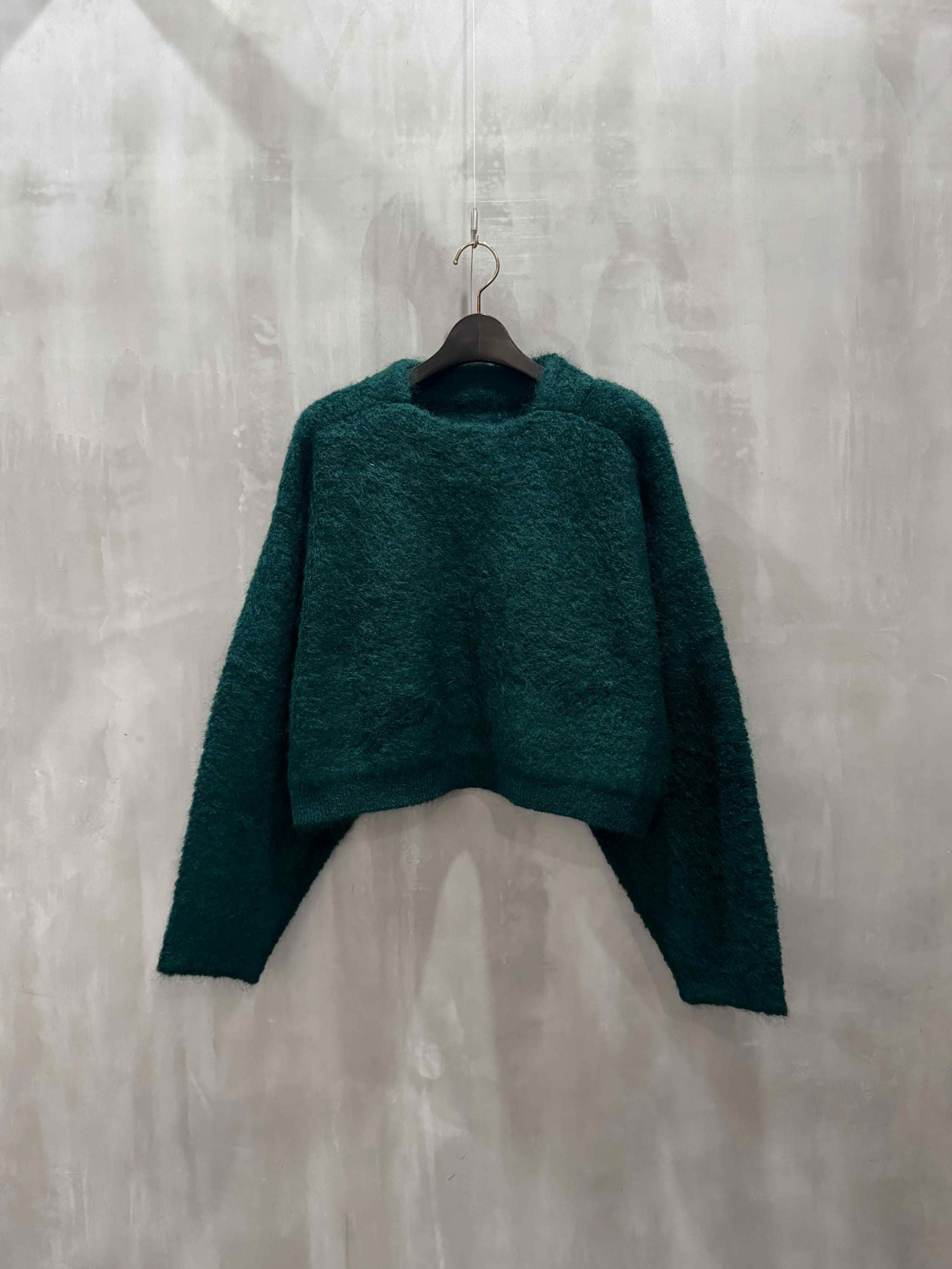 divka（ディウカ）｜Long Shaggy Jacquard Buttoned Blouse｜DK28-07 