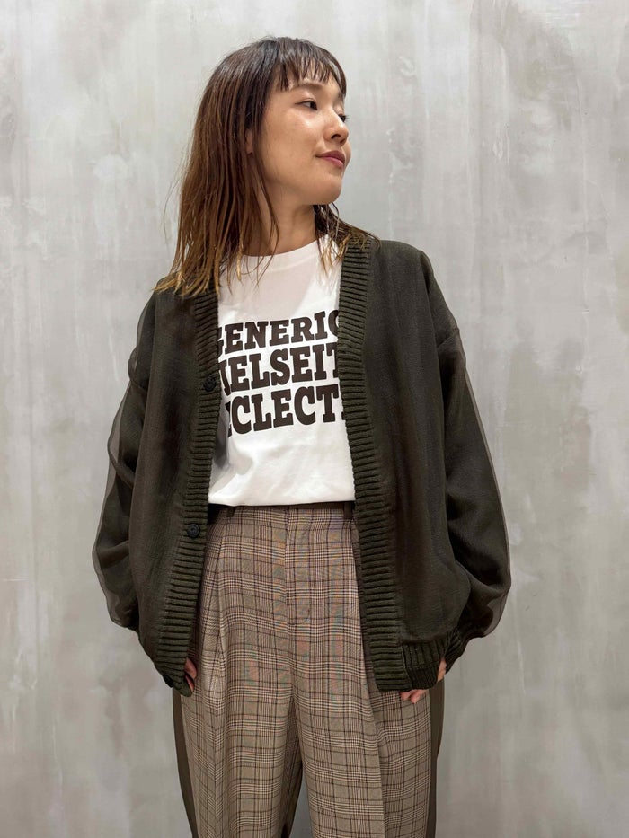 SIWALY fluid(シワリーフルイド)|Sheer Reversible Cardigan|525303