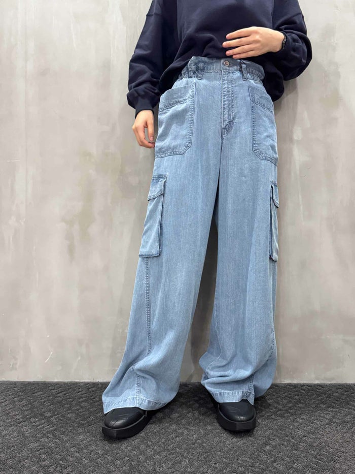 DOUBLE STANDARD CLOTHING(ダブルスタンダードクロージング)|テンセルデニムカーゴパンツ|0206-351-253
