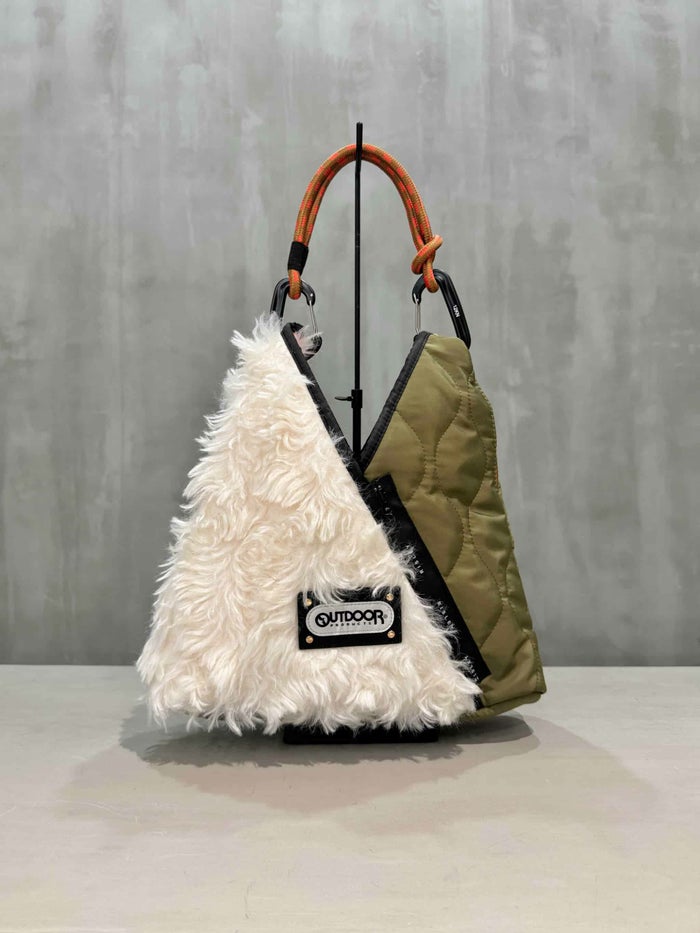 RISLEY(リズレー)|Triangle fur quilt mini bag|R2503-FQB45