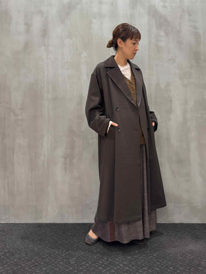 【20%OFFセール】YENN(イェン)|TUCK DESIGN MAXI COAT|Y253-71088