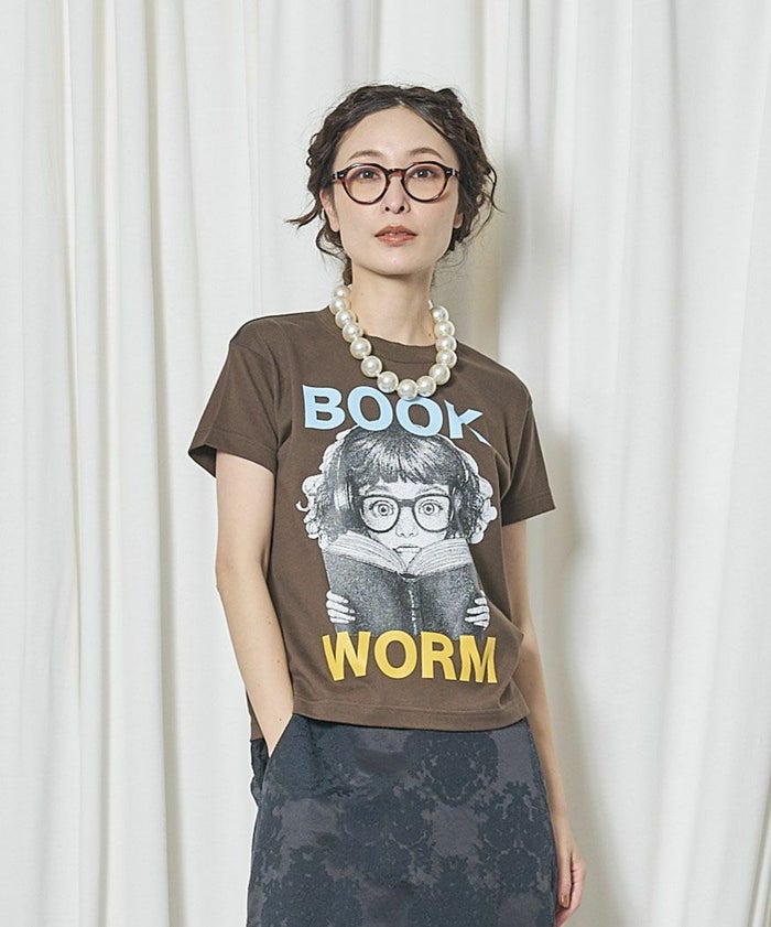 【3月入荷予定】THOMAS MAGPIE(トーマスマグパイ)|30/2 度詰め天竺Tshirt(mini)『BOOK WORM』|2261844