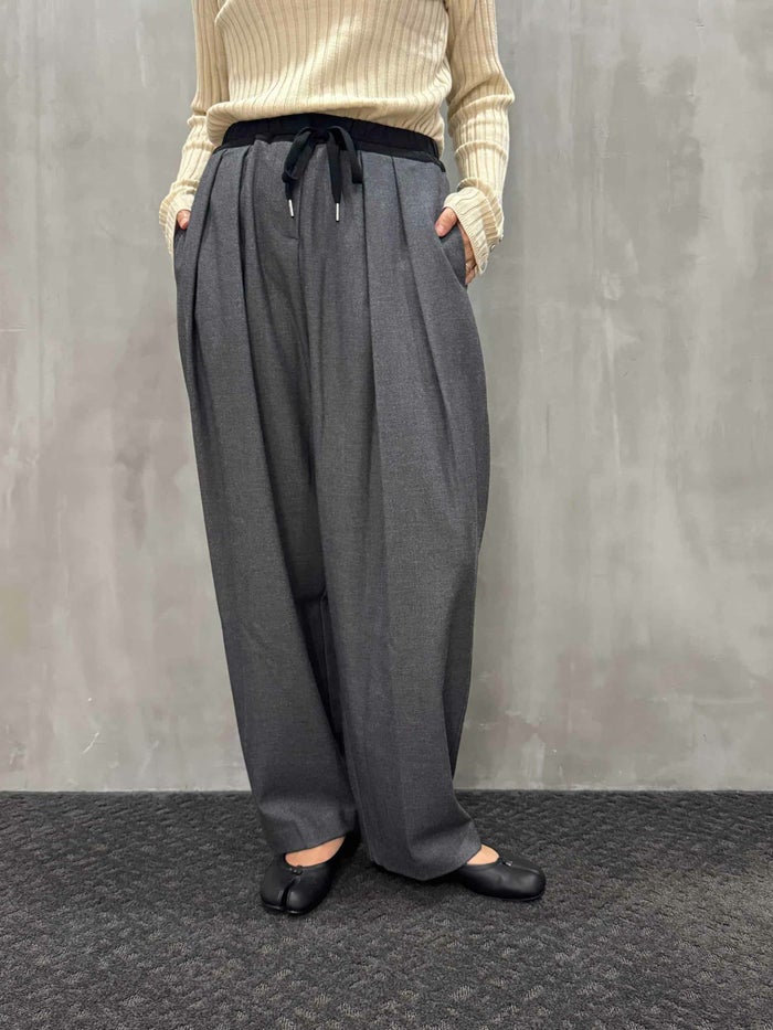 【20%OFFセール】MARGAUX VINTAGE(マルゴーヴィンテージ)|配色フラノタックパンツ|MG PT-25116-A