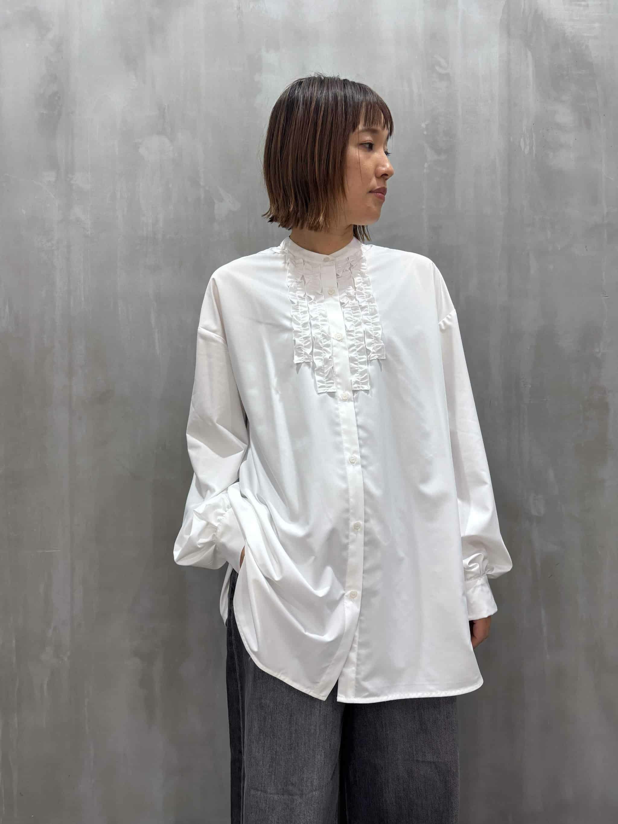 CYAN TOKYO（シアントーキョー）｜2ラインフリルオーバーシャツ