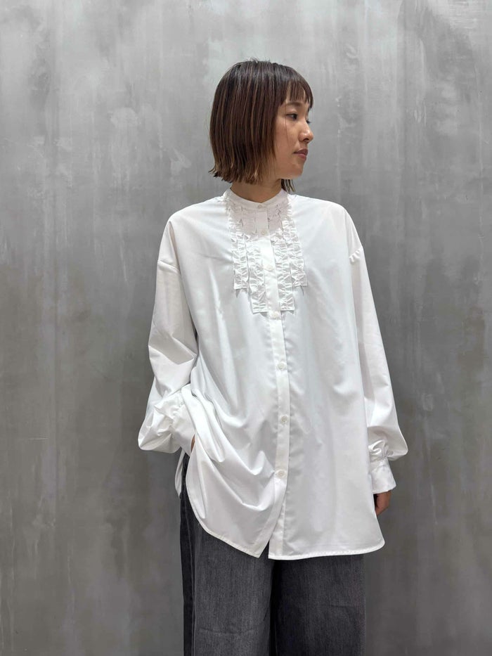 CYAN TOKYO(シアントーキョー)|2ラインフリルオーバーシャツ|507402
