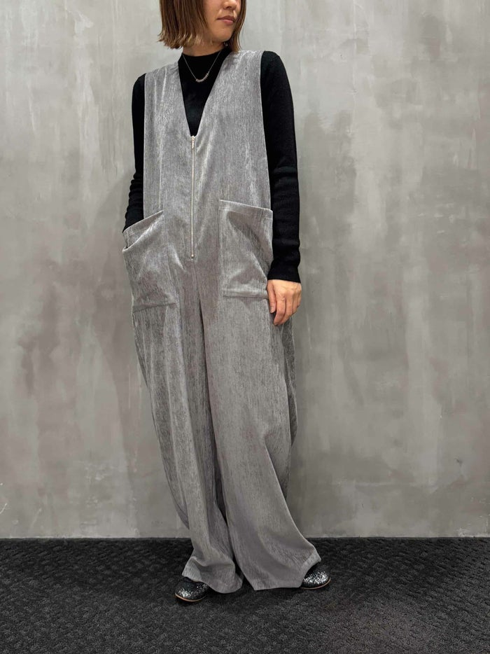 【20%OFFセール】CYAN TOKYO(シアントーキョー)|スラブモールビッグポケットサロペ|507419