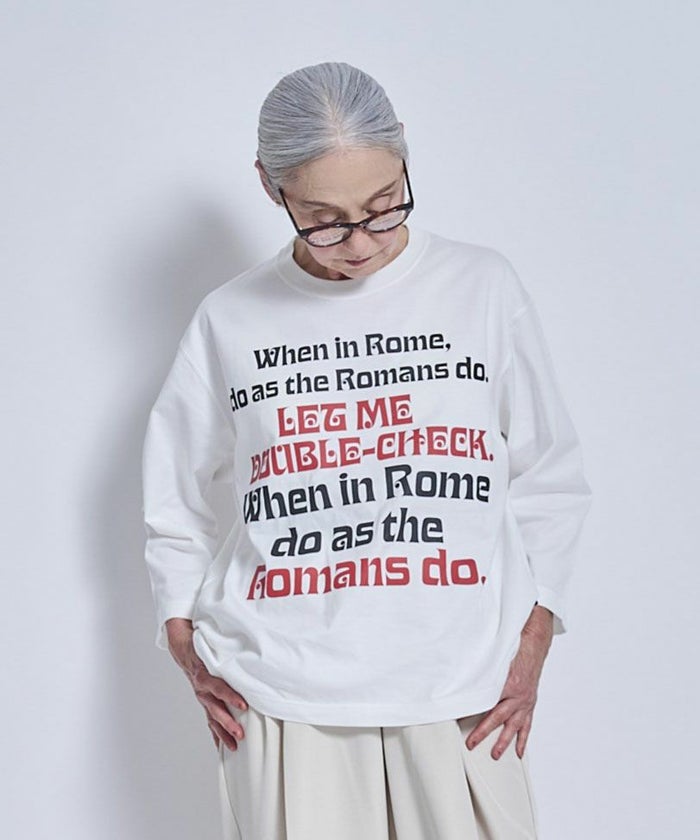 【5月入荷予定】THOMAS MAGPIE(トーマスマグパイ)|ロングTシャツ「When in rome, do as the romans do. ~ 」|2262874
