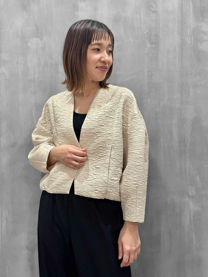 trois(トロワ)|ふくれジャガードショートジャケット|T261-83005