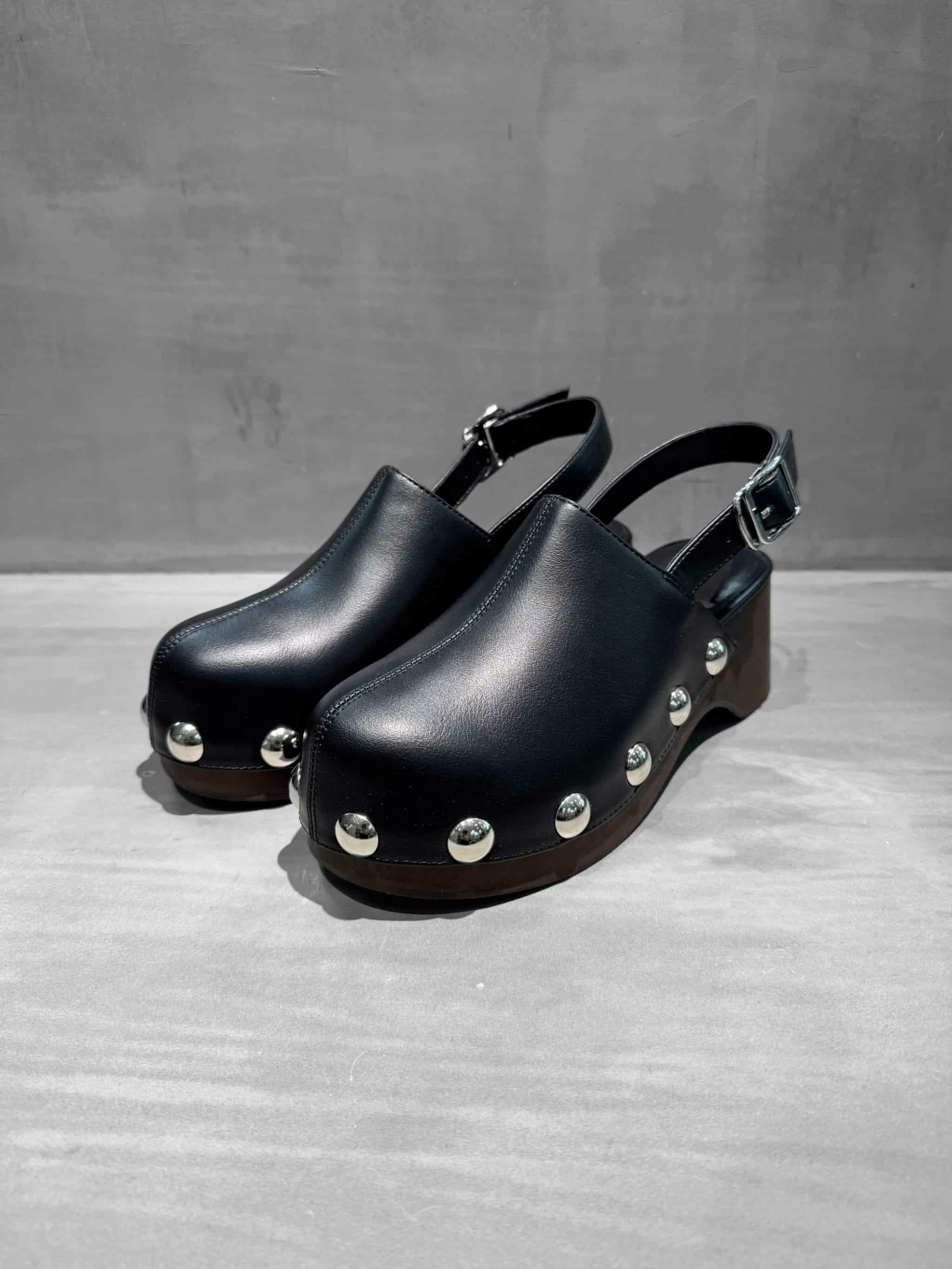 maison special スタッズ ミュール MAISON SPECIAL（メゾンスペシャル）｜Volume Studded Wood Clogs