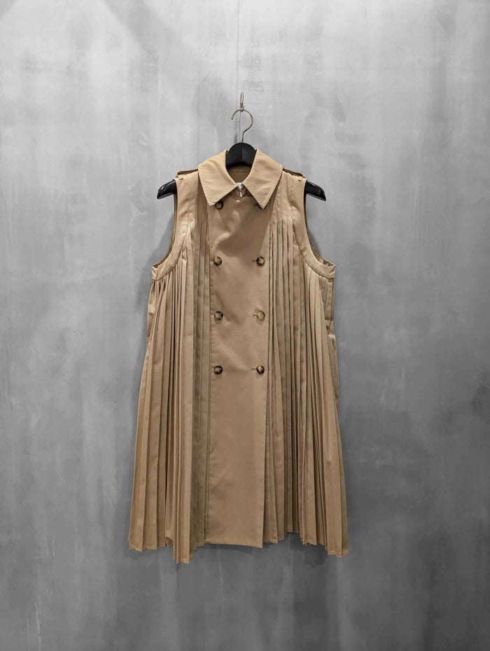 EZUMi(エズミ)|Pleated Trench Long Gilet|YESS26CT02