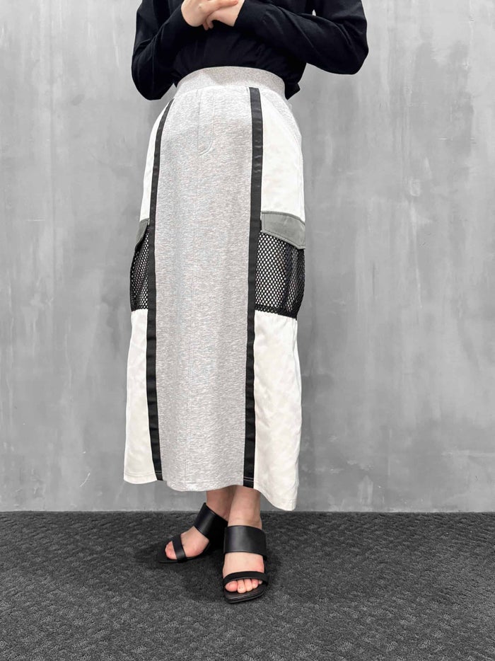 RISLEY(リズレー)| Two-tone zip skirt|R2601-BSK914