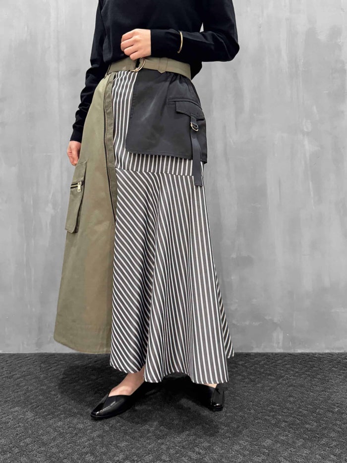 RISLEY(リズレー)|Asymmetric military skirt|R2601-LSK923