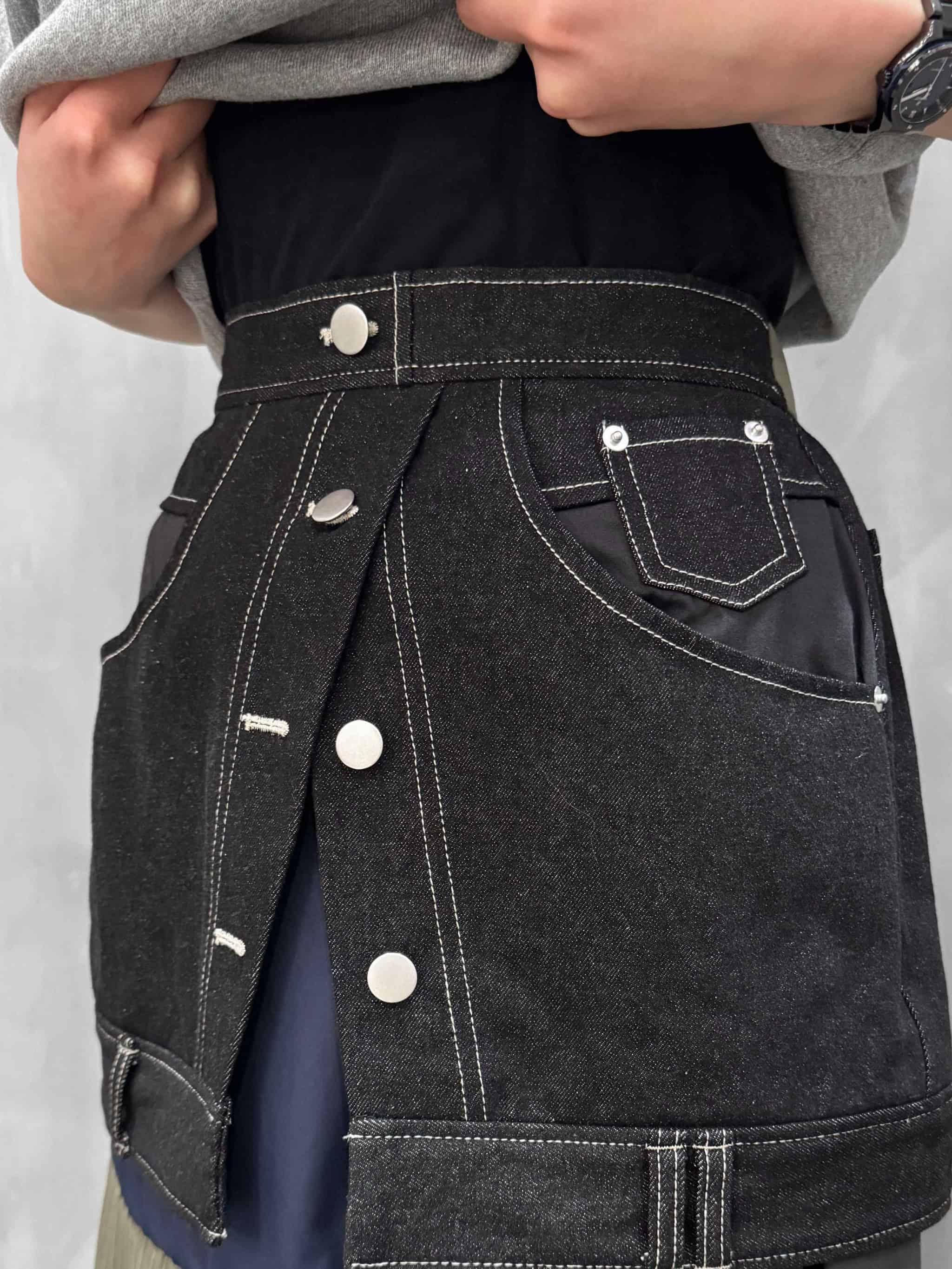 MARECHAL TERRE（マルシャルテル）｜デニムコンビプリーツスカート