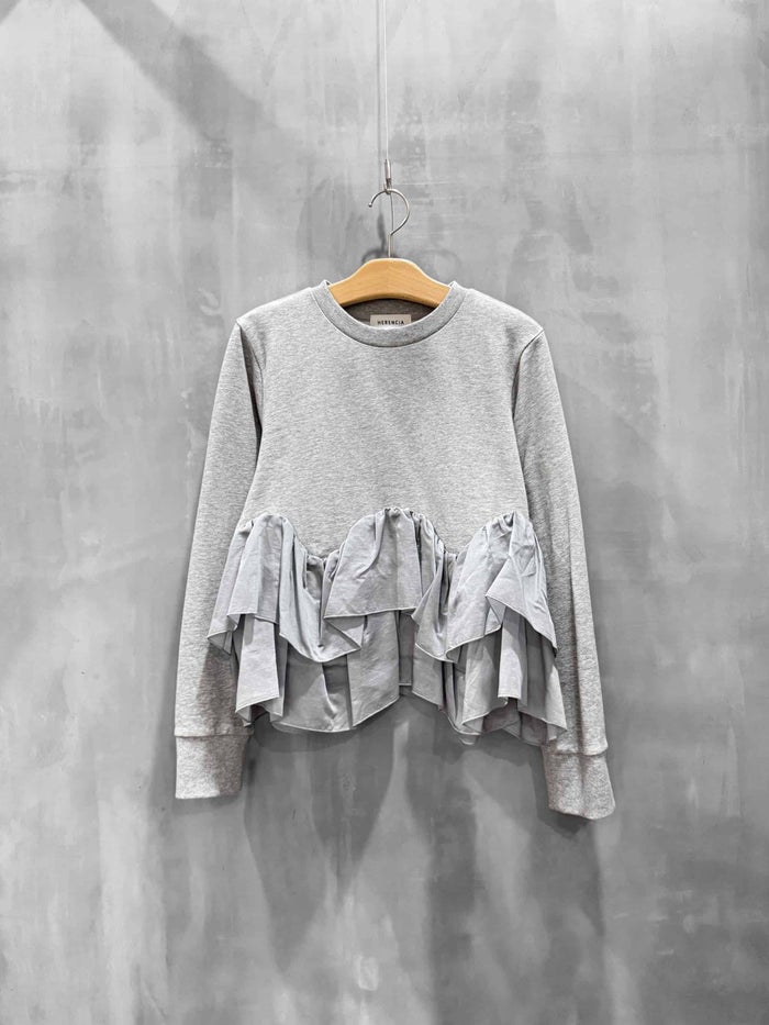 HERENCIA(ヘレンチア)|Frill-Hem Compact Tops|H526107