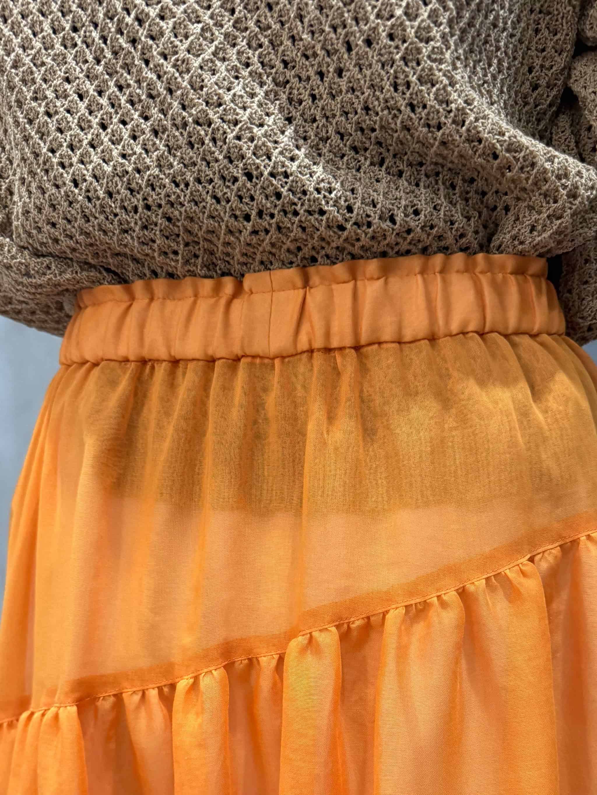 10%OFFセール】FORFORMO（フォルフォルモ）｜Sheer Gathered Skirt