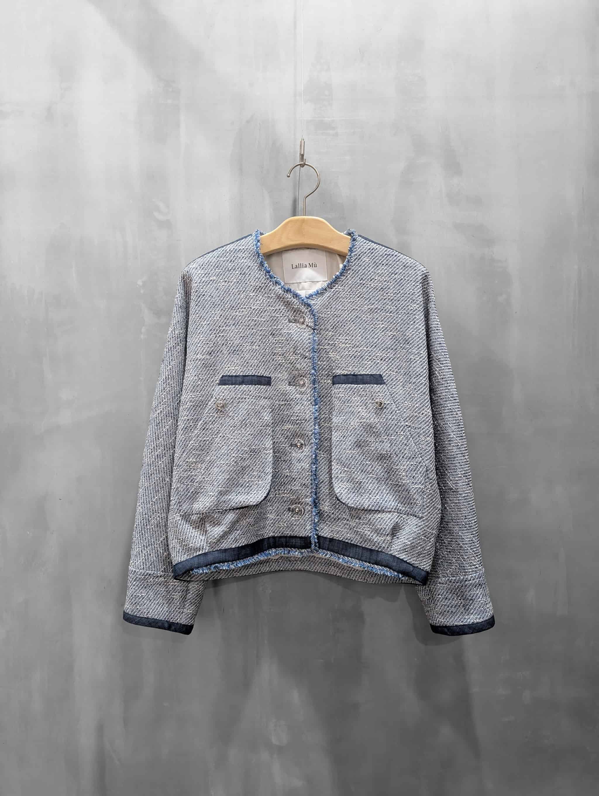 Lallia Mu（ラリア・ムー）｜ノーカラーツイードジャケット｜2611244