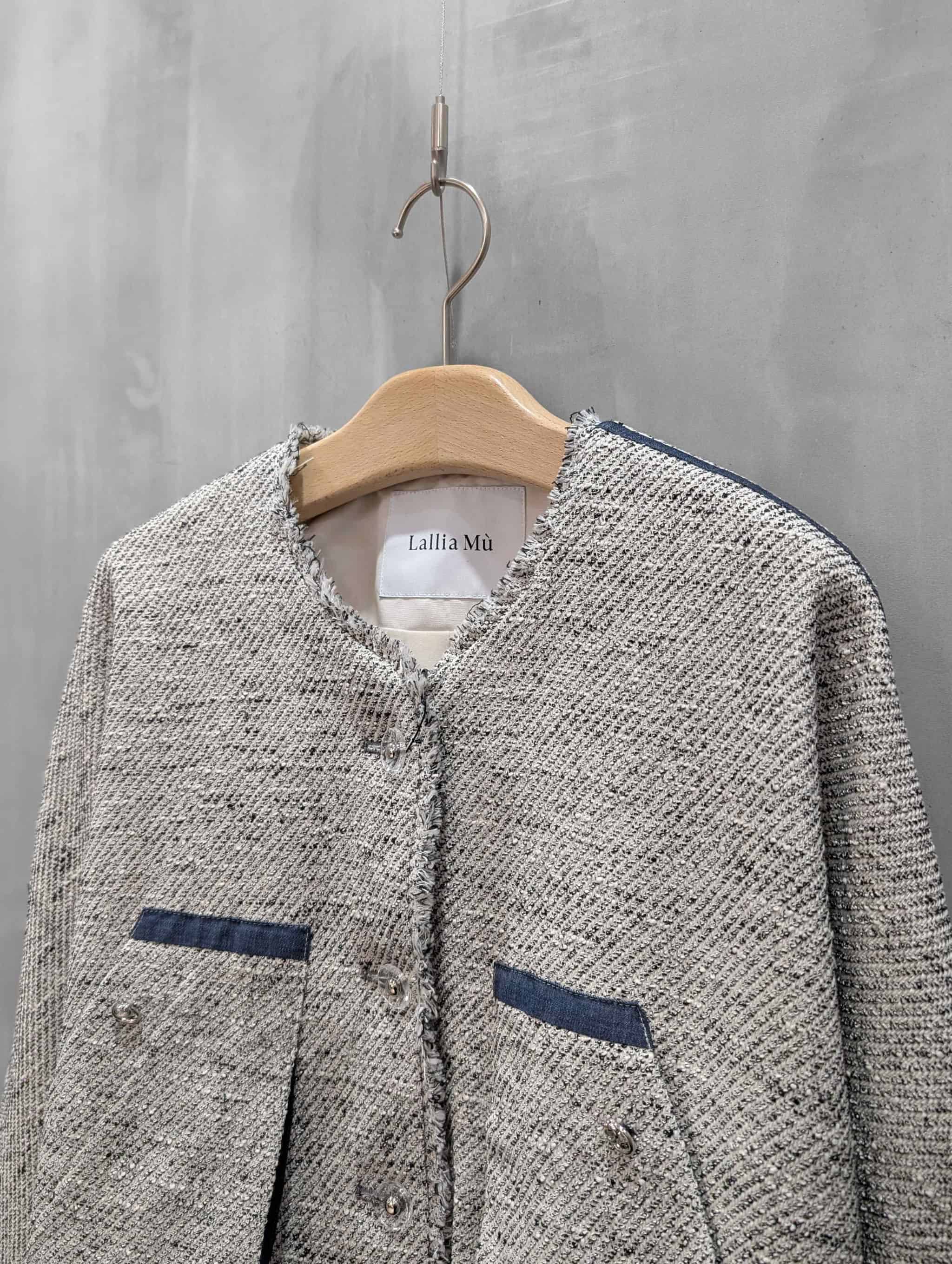 Lallia Mu（ラリア・ムー）｜ノーカラーツイードジャケット｜2611244