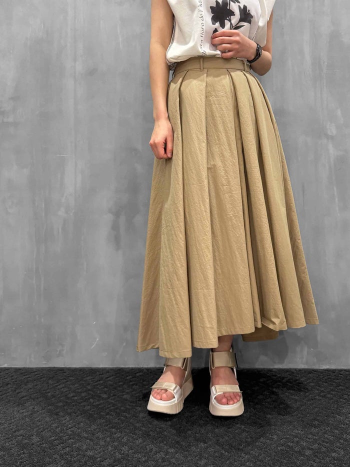 near.nippon(ニアーニッポン)|スーピマコットンナイロンボリュームロングスカート|219-26E