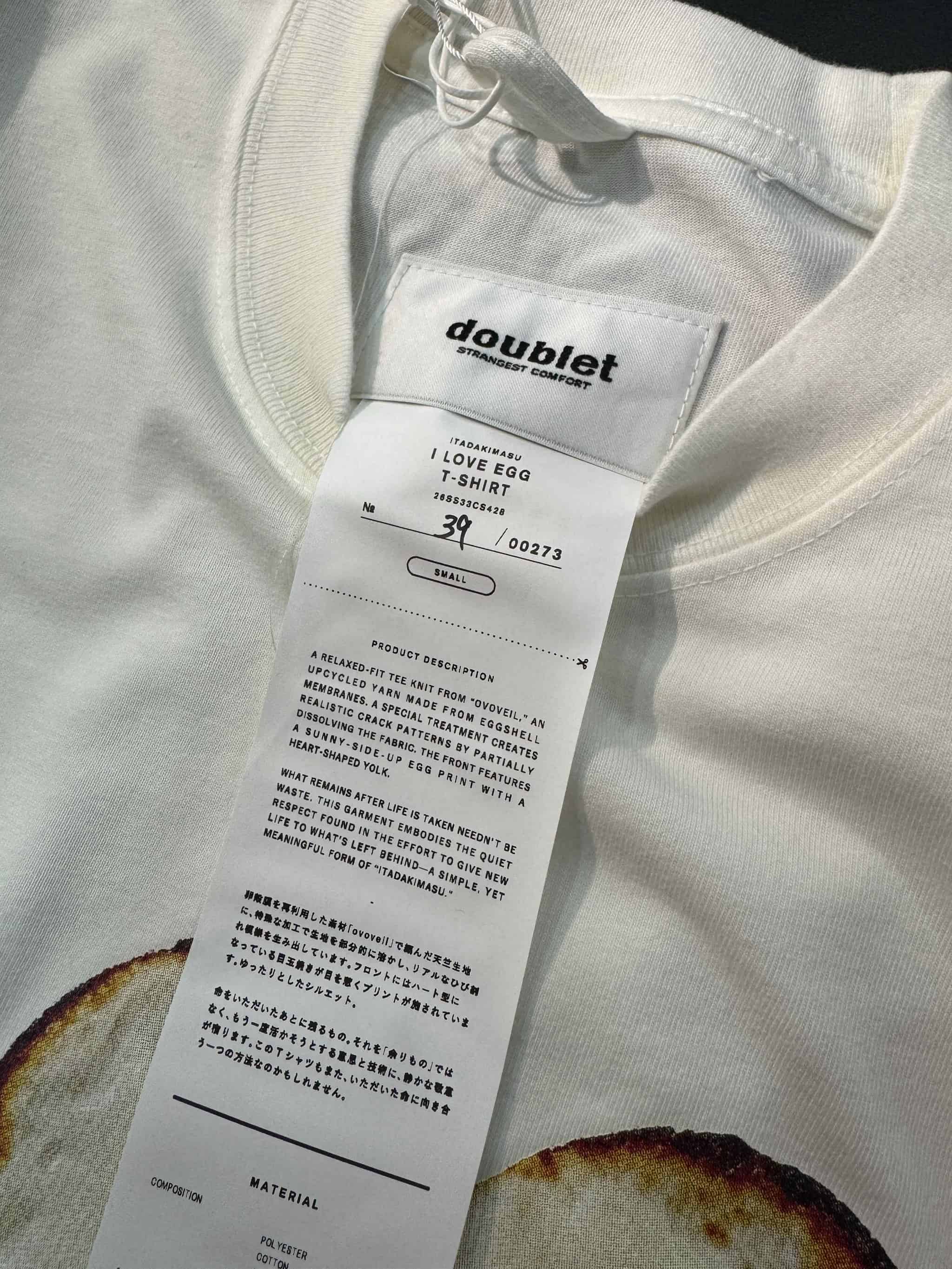 10%OFFセール】doublet（ダブレット）｜I LOVE EGG T-SHIRT