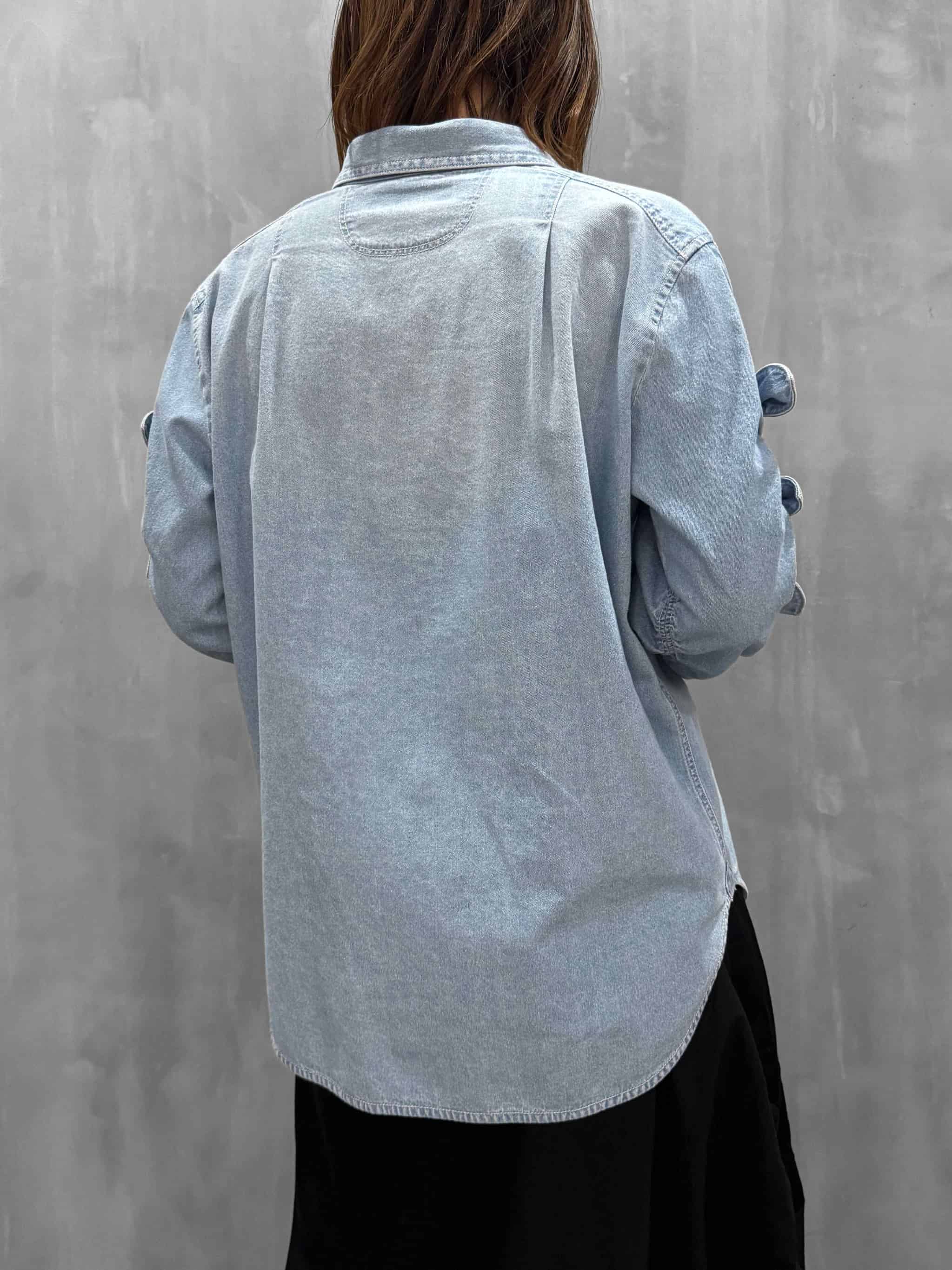 FORFORMO（フォルフォルモ）｜Ribbon Sleeve Denim Shirt｜726103
