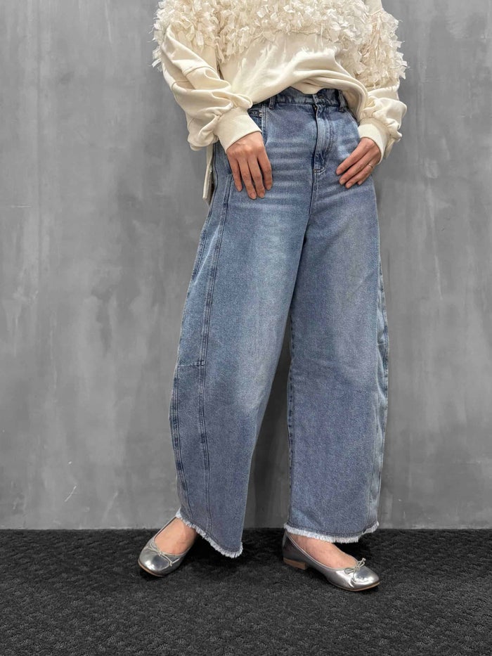 trois(トロワ)|8.5OZ デニムバレルパンツ|T261-87019