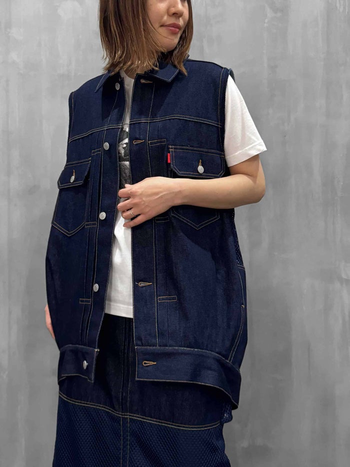 USU GALLERY(ユーエスユーギャラリー)|メッシュ&デニムベスト|26S-MV-28