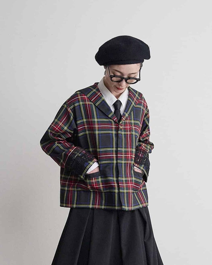 THOMAS MAGPIE(トーマスマグパイ)|Tartan CHECK Sailor Collar Jacket|2263205