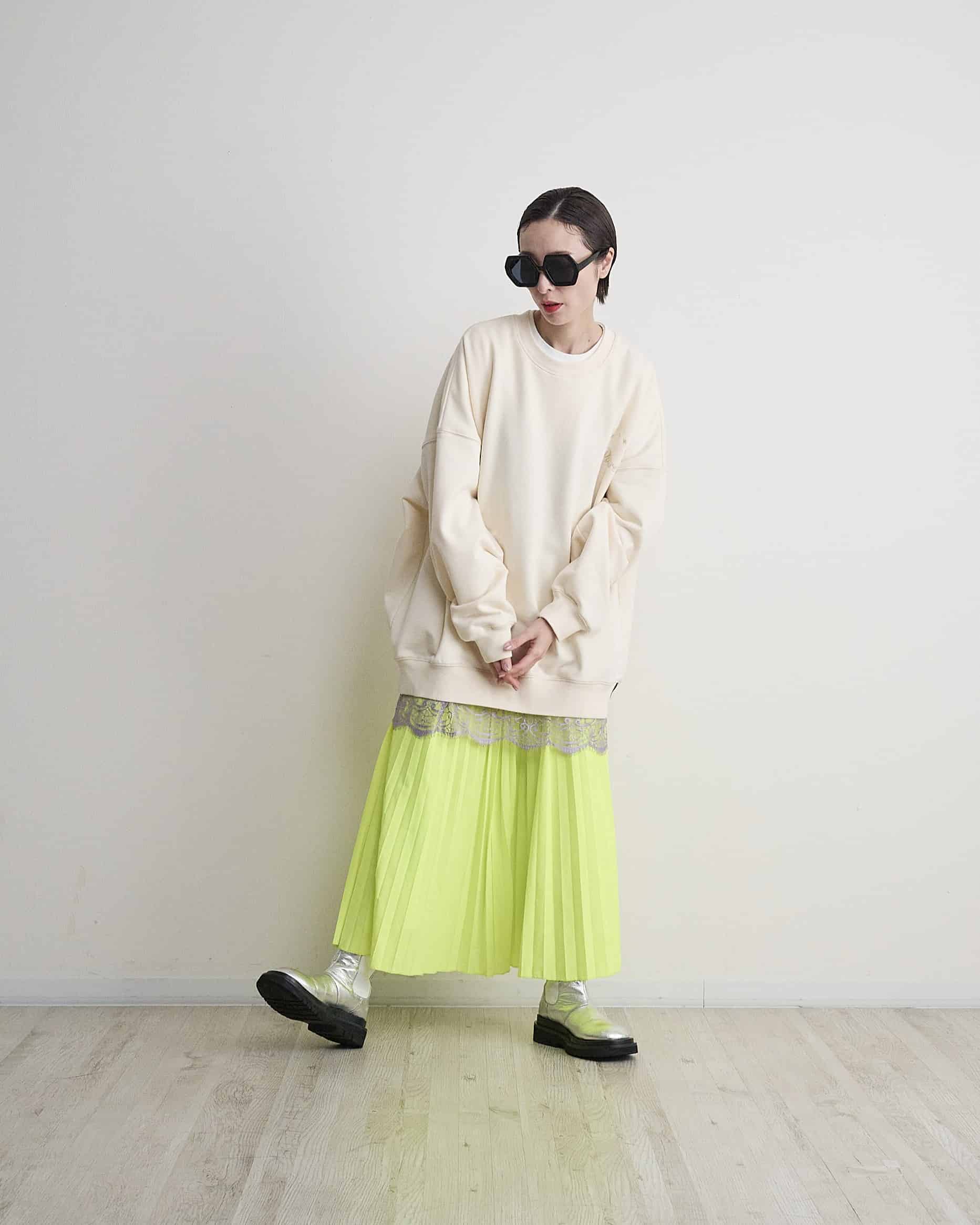9月入荷予定】THOMAS MAGPIE（トーマスマグパイ）｜Neon Pleats Skirt