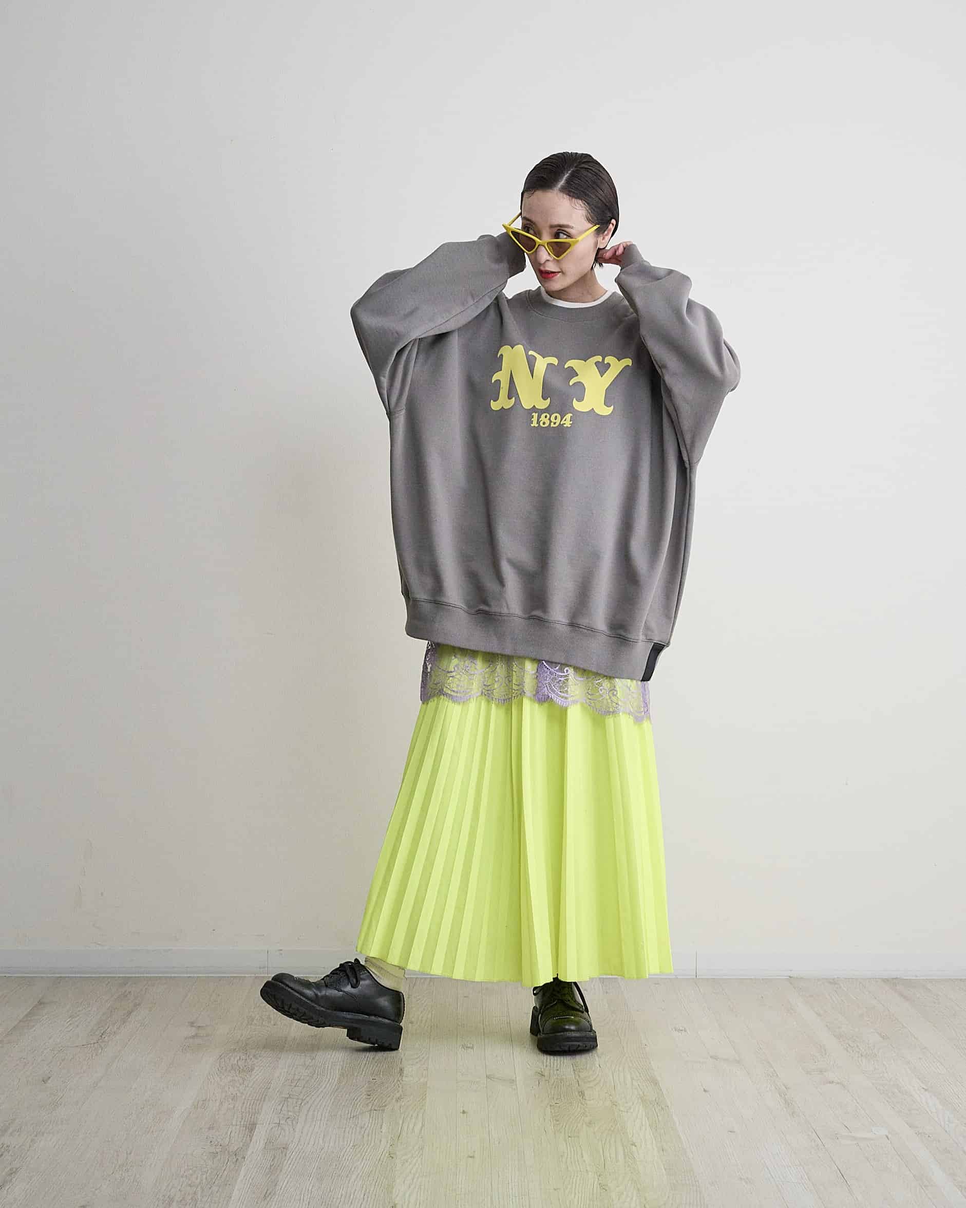 9月入荷予定】THOMAS MAGPIE（トーマスマグパイ）｜Neon Pleats Skirt