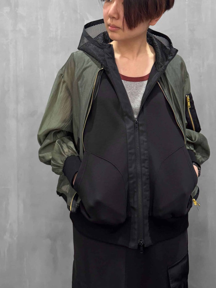 RISLEY(リズレー)|Sheer layered blouson|R2601- SRB930
