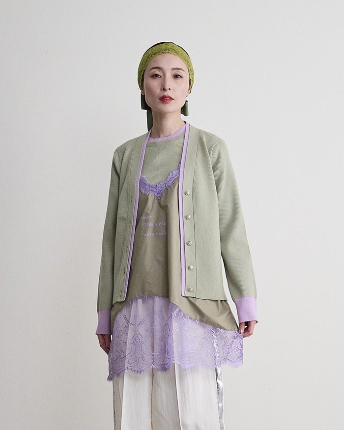 THOMAS MAGPIE(トーマスマグパイ)|14G 2×2 RIB Knit Cardigan|2263705