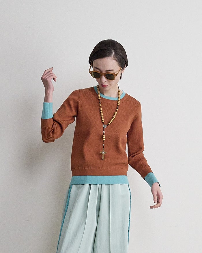 THOMAS MAGPIE(トーマスマグパイ)|14G 2×2 RIB Knit Pullover|2263706
