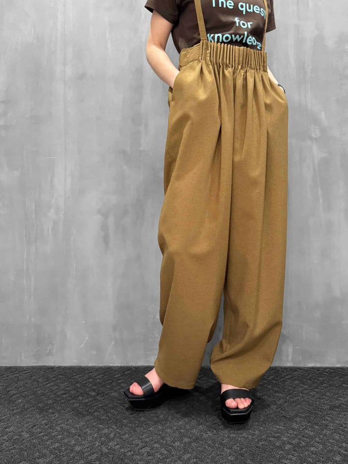 SIWALY fluid(シワリーフルイド)|Tucked Suspender Pants|526119