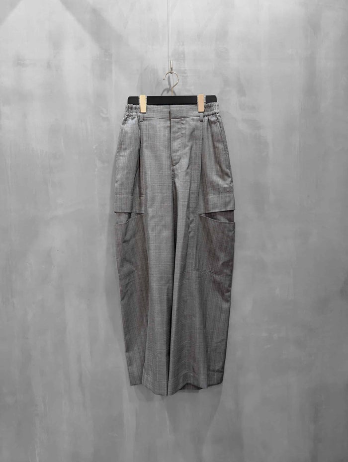 beautiful people(ビューティフルピープル)|wool silk suiting trompeloeil bowpants|1616105006