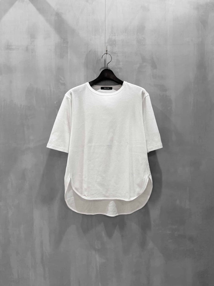 SIWALY fluid(シワリーフルイド)|Round Hem Half Sleeve Pull-over|526217