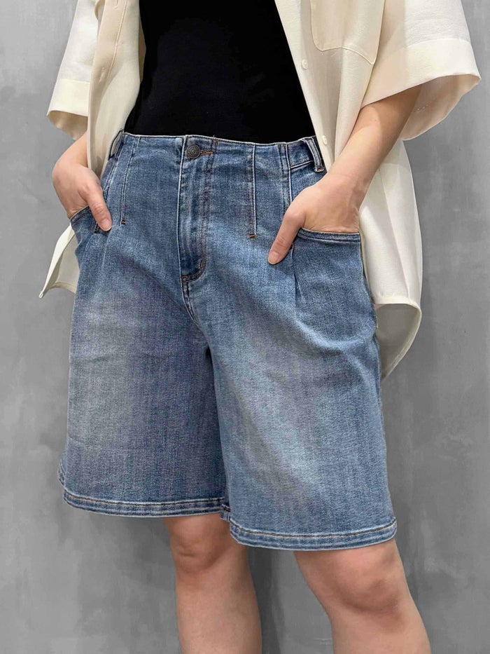 MARGAUX VINTAGE(マルゴーヴィンテージ)|加工デニムハーフパンツ|MG PT-26062-S