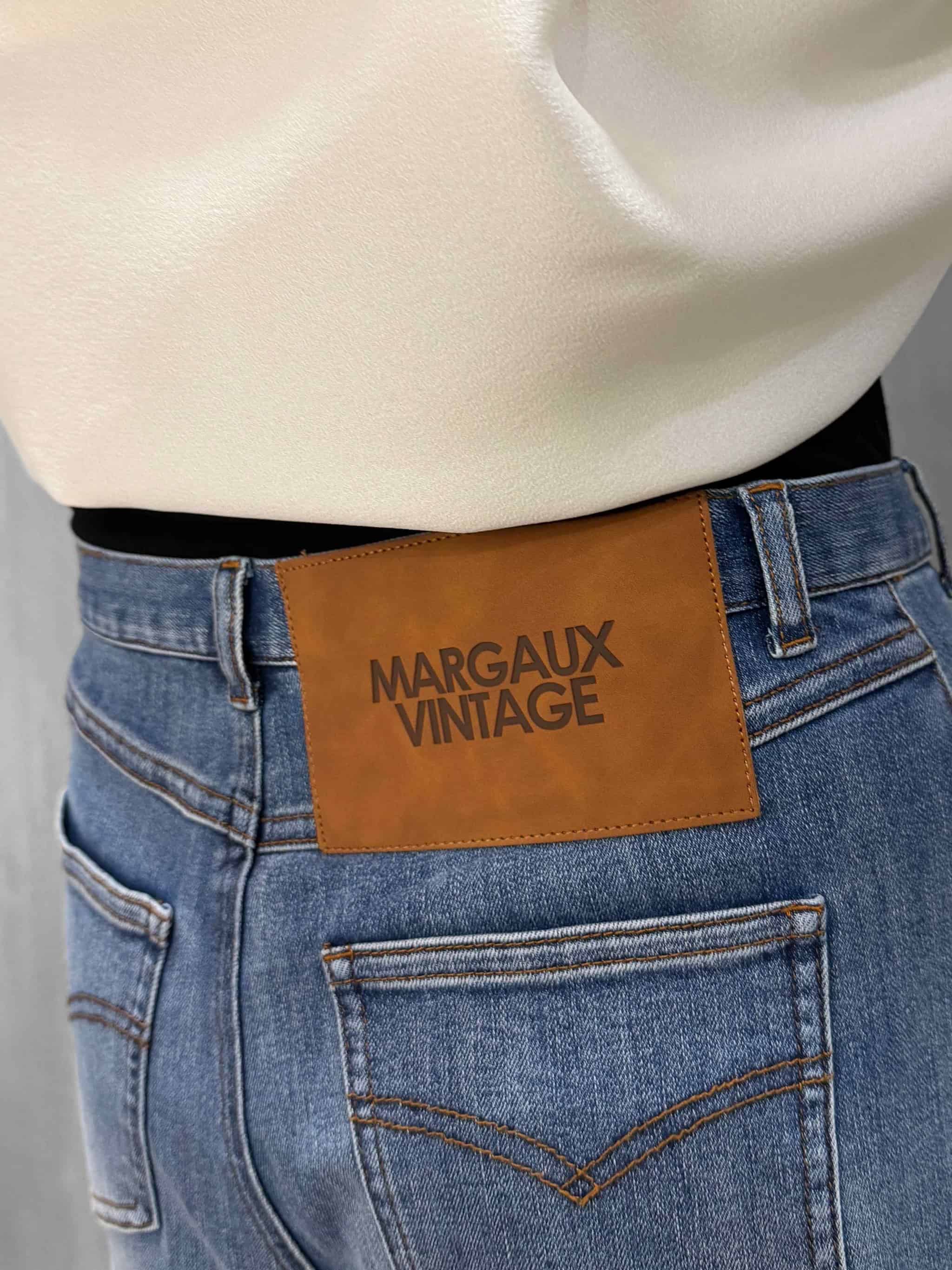 MARGAUX VINTAGE（マルゴーヴィンテージ）｜加工デニムハーフパンツ
