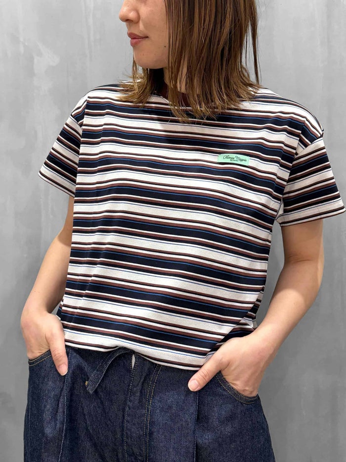 THOMAS MAGPIE(トーマスマグパイ)|60/2 Silky Multi Border Tshirts|2262817